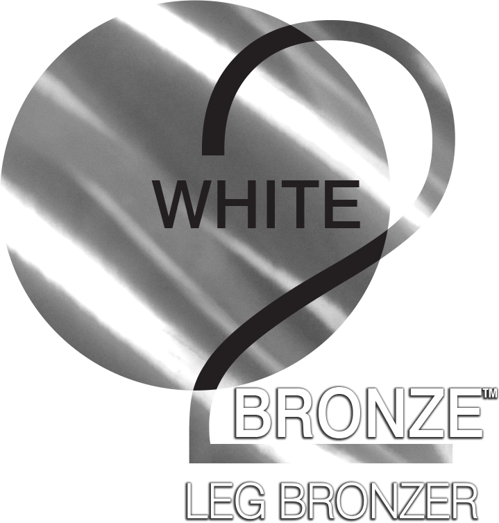 White 2 Bronze Leg Bronzer Logo