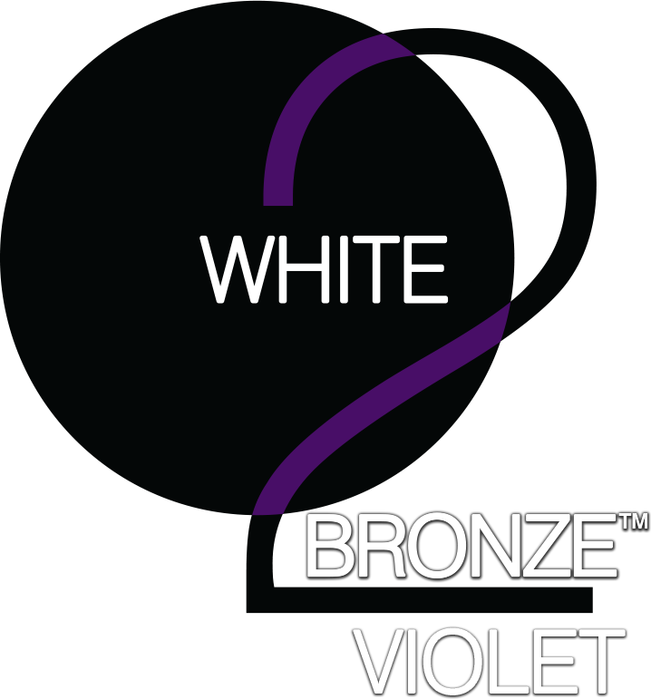 White 2 Bronze Violet Logo